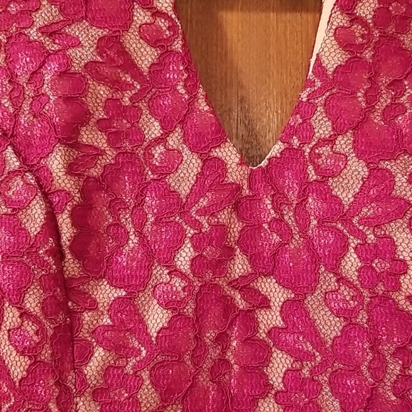 City Studio Lace mini skater sleeveless dress- color red size 6 - Picture 2 of 14